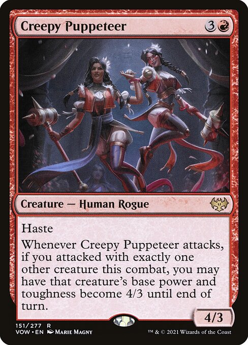 MTG Creepy Puppeteer VOW 151 Standard Nonfoil front