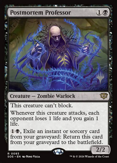 MTG Postmortem Professor PSOS 093P Promo Pack Foil