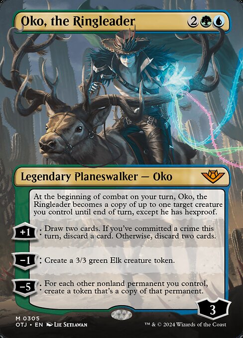 MTG Oko, the Ringleader OTJ 305 Borderless Planeswalker Nonfoil