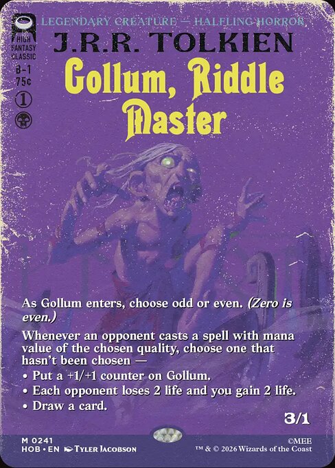 MTG Gollum, Riddle Master HOB 241 Alternate Art Nonfoil