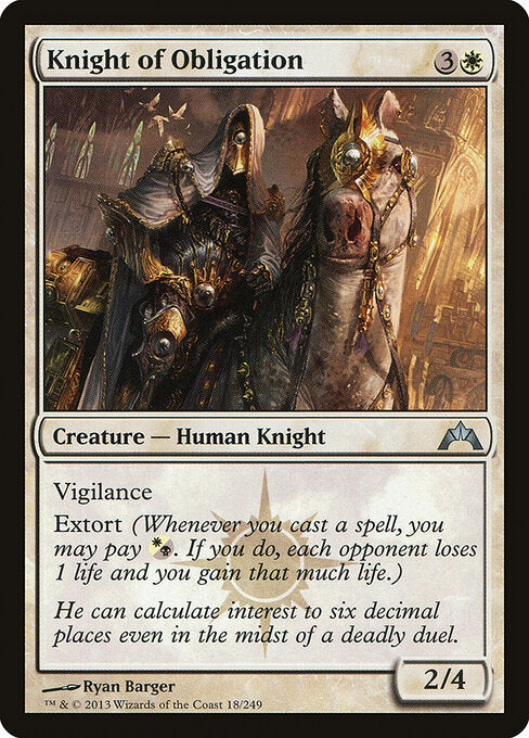 MTG Knight of Obligation GTC 018 Regular Nonfoil