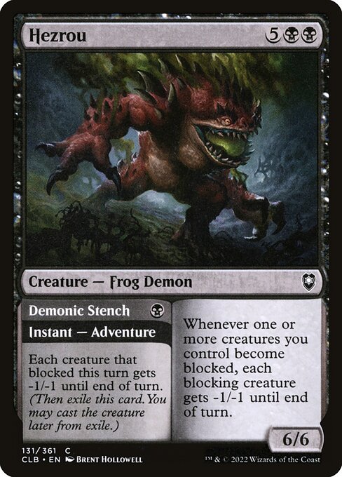 MTG Hezrou // Demonic Stench CLB 131 Regular Foil