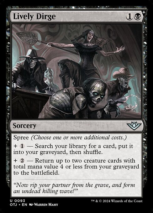 MTG Lively Dirge OTJ 093 Regular Foil