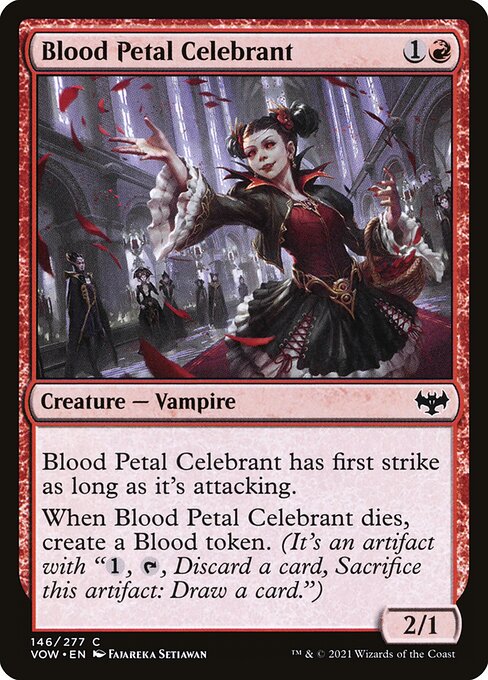 MTG Blood Petal Celebrant VOW 146 Standard Nonfoil front