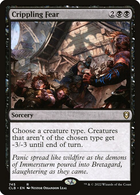 MTG Crippling Fear CLB 745 Commander Deck Nonfoil