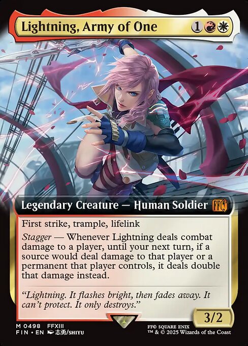 MTG Lightning, Army of One FIN 498 Extended Art Nonfoil