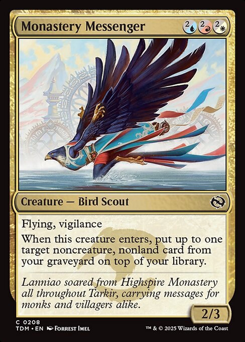 MTG Monastery Messenger TDM 208 Regular Foil