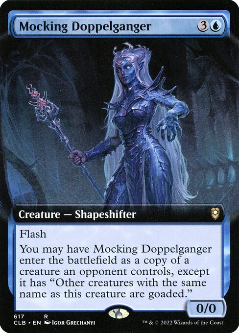 MTG Mocking Doppelganger CLB 617 Extended Art Nonfoil