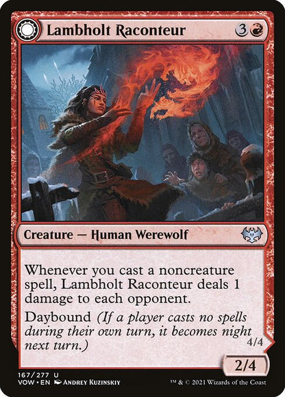 MTG Lambholt Raconteur // Lambholt Ravager VOW 167 Standard Nonfoil front
