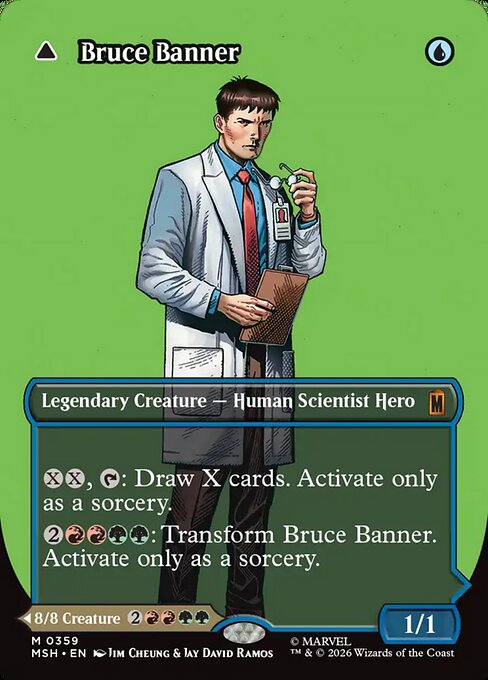 MTG Bruce Banner // The Incredible Hulk MSH 359 Borderless Scene Foil