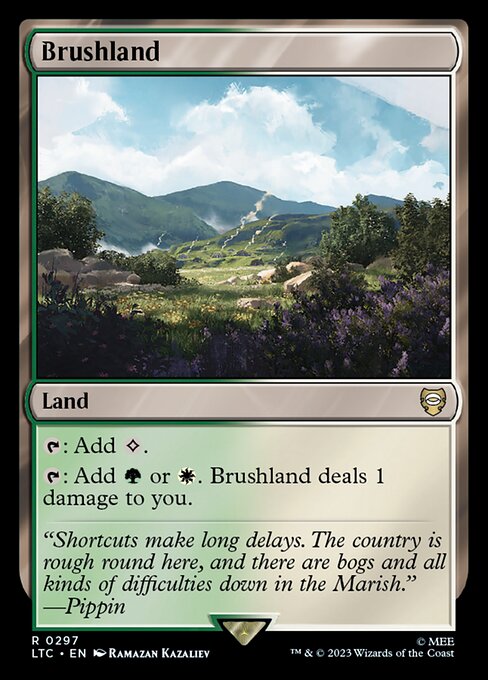 MTG Brushland LTC 297 Alternate Art Nonfoil