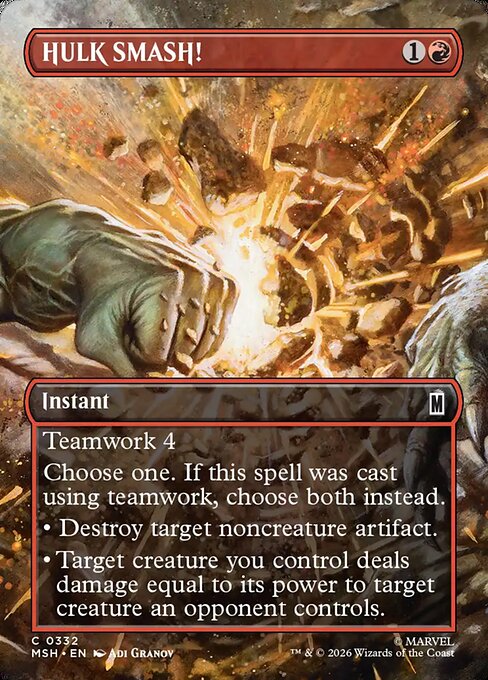 MTG HULK SMASH! MSH 332 Borderless Scene Foil