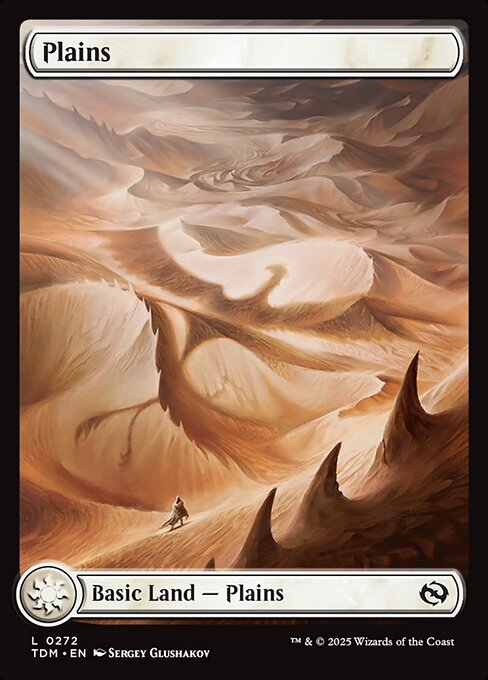 MTG Plains TDM 272 Full Art Dragon's Presence Foil