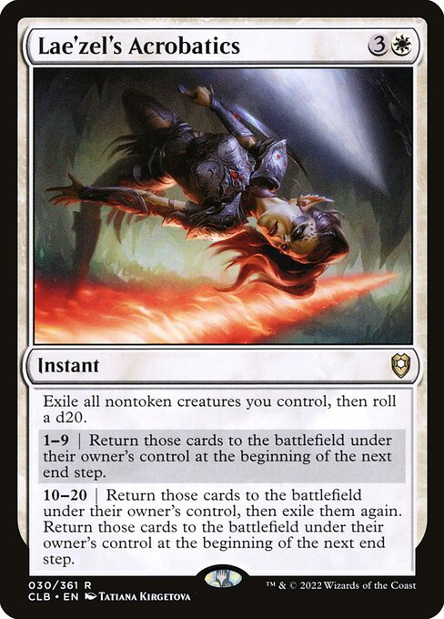 MTG Lae'zel's Acrobatics CLB 030 Regular Nonfoil