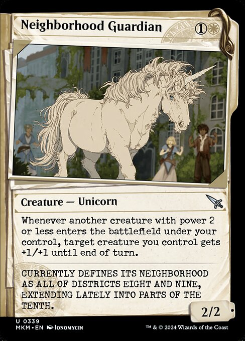 MTG Neighborhood Guardian MKM 339 Showcase Dossier Nonfoil