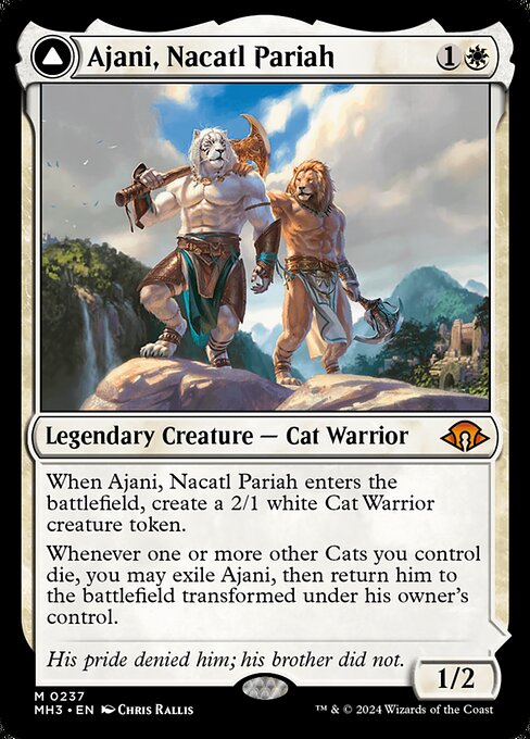 MTG Ajani, Nacatl Pariah // Ajani, Nacatl Avenger MH3 237 Regular Nonfoil