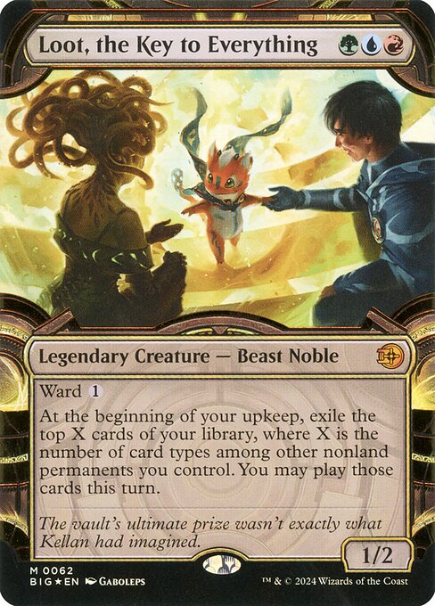 MTG Loot, the Key to Everything BIG 062 Showcase Vault Frame Raised Foil