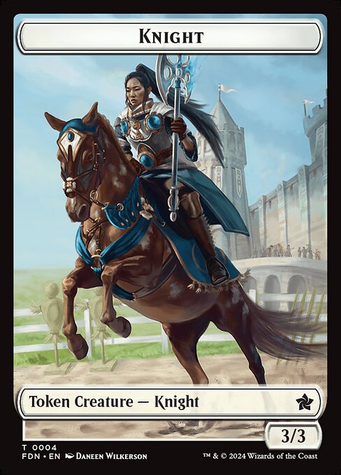 MTG Knight Token FDN 004 Token Foil
