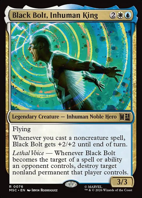 MTG Black Bolt, Inhuman King MSC 076 Regular Nonfoil