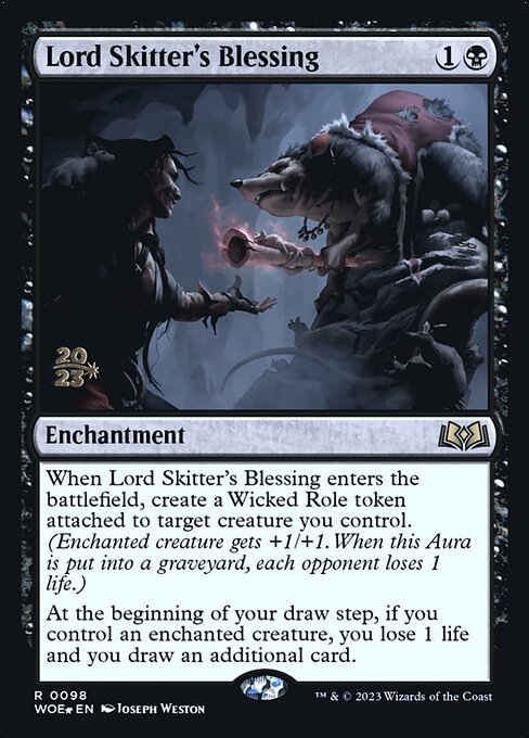 MTG Lord Skitter's Blessing PWOE 098s Prerelease Foil