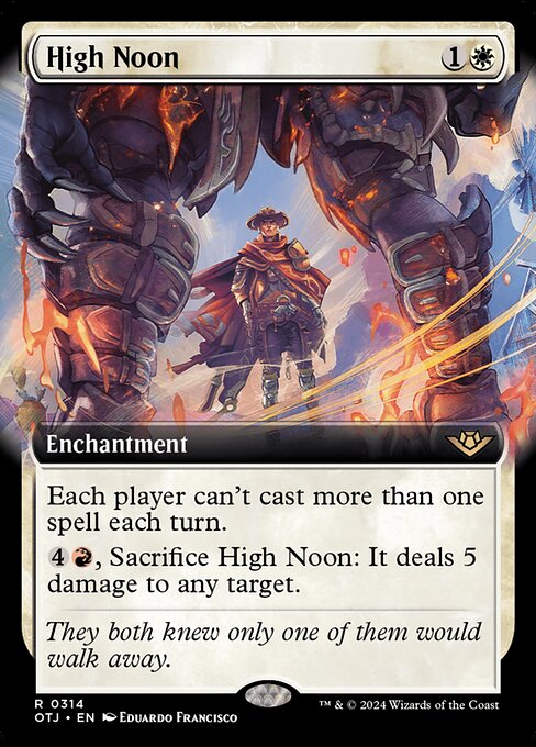 MTG High Noon OTJ 314 Extended Art Foil