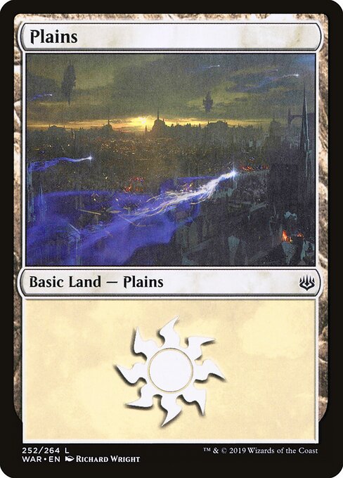 MTG Plains WAR 252 Standard Foil front