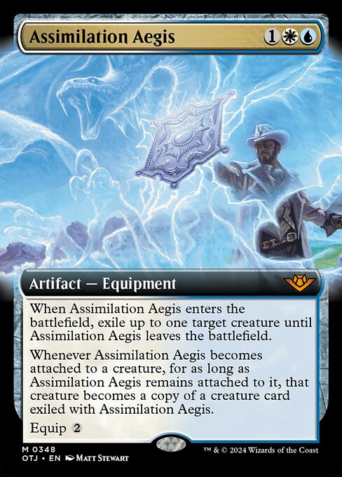 MTG Assimilation Aegis OTJ 348 Extended Art Foil