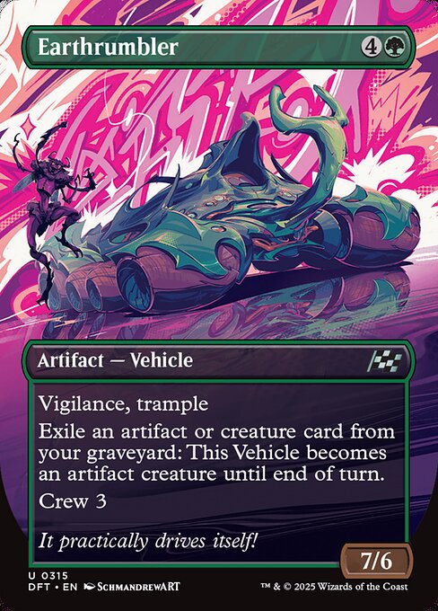 MTG Earthrumbler DFT 315 Borderless Revved Up Foil