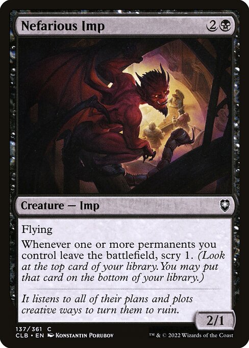 MTG Nefarious Imp CLB 137 Regular Nonfoil