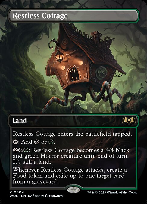 MTG Restless Cottage WOE 304 Borderless Foil