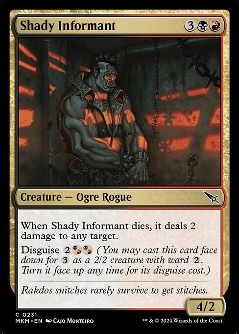 MTG Shady Informant MKM 231 Regular Nonfoil