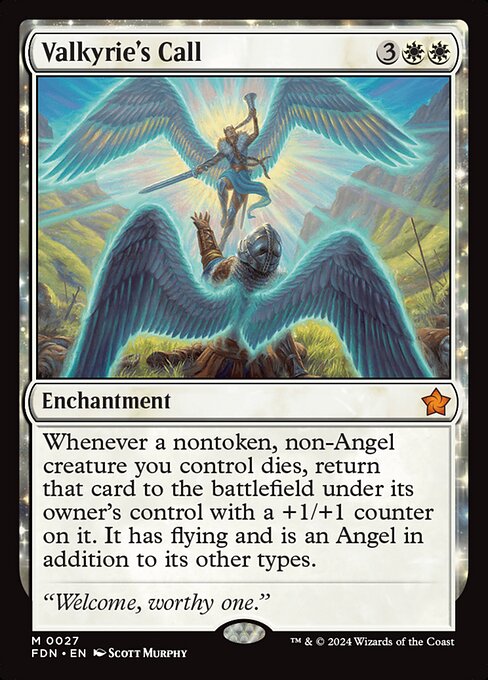 MTG Valkyrie's Call FDN 027 Regular Foil