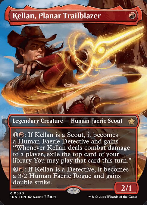 MTG Kellan, Planar Trailblazer FDN 330 Borderless Foil