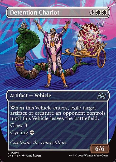 MTG Detention Chariot DFT 294 Borderless Revved Up Nonfoil