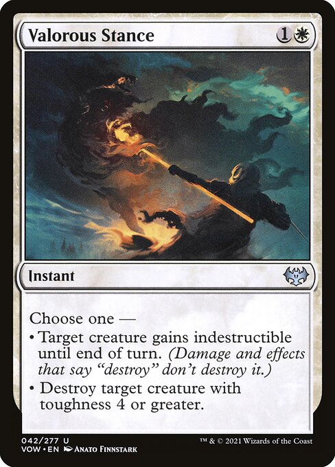 MTG Valorous Stance VOW 042 Standard Nonfoil front