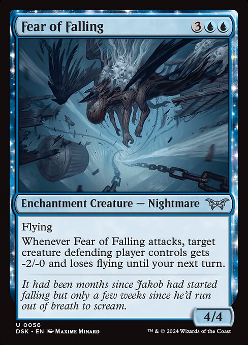 MTG Fear of Falling DSK 056 Regular Nonfoil