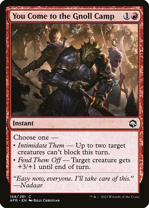 MTG You Come to the Gnoll Camp AFR 168 Regular Foil