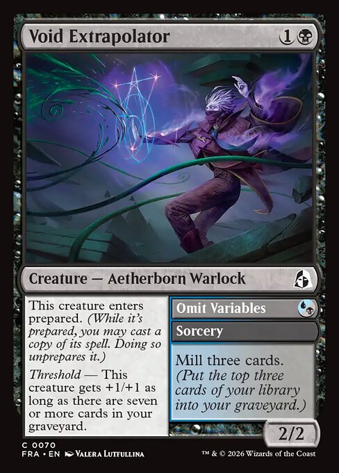 MTG Void Extrapolator // Omit Variables FRA 070 Standard Nonfoil front