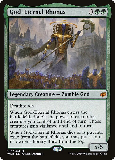 MTG God-Eternal Rhonas WAR 163 Standard Nonfoil front