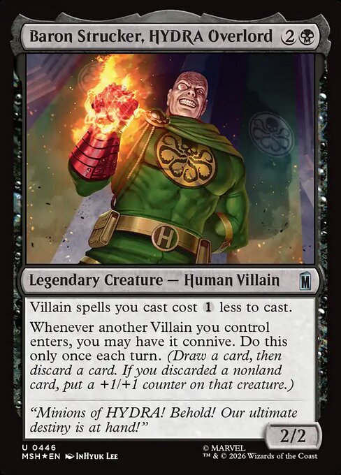 MTG Baron Strucker, HYDRA Overlord MSH 446 Alternate Art Surge Foil