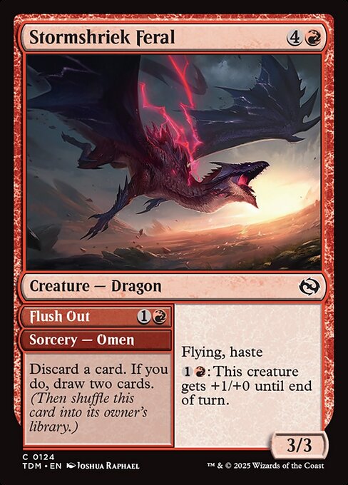 MTG Stormshriek Feral // Flush Out TDM 124 Regular Nonfoil