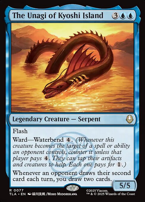 MTG The Unagi of Kyoshi Island TLA 077 Regular Foil