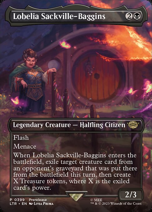 MTG Lobelia Sackville-Baggins LTR 399 Borderless Foil