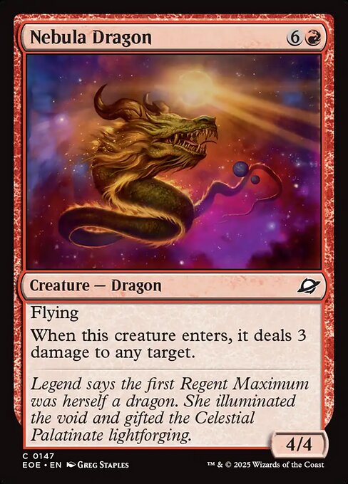 MTG Nebula Dragon EOE 147 Regular Foil