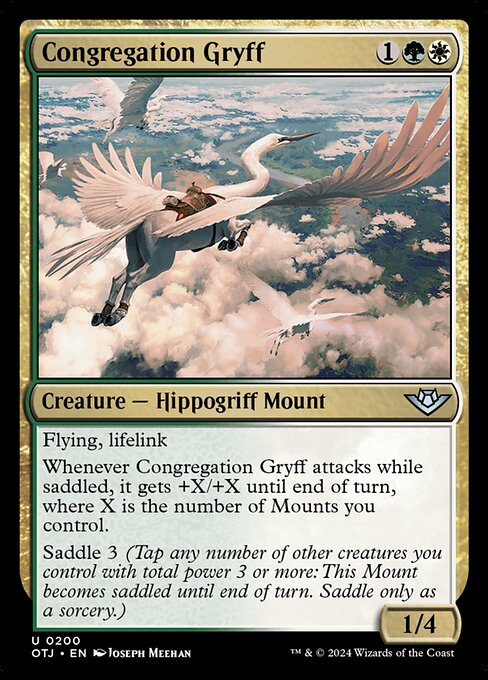 MTG Congregation Gryff OTJ 200 Regular Nonfoil