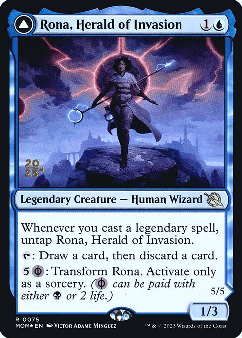 MTG Rona, Herald of Invasion // Rona, Tolarian Obliterator PMOM 075s Prerelease Foil