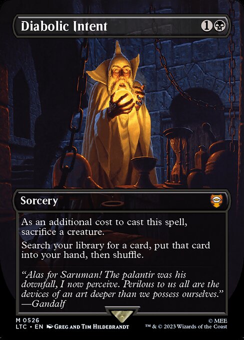 MTG Diabolic Intent LTC 526 Showcase Ring Foil