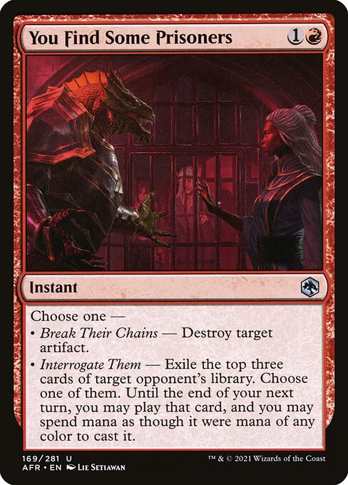 MTG You Find Some Prisoners AFR 169 Regular Nonfoil
