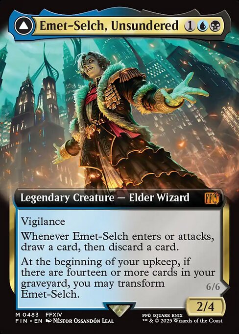 MTG Emet-Selch, Unsundered // Hades, Sorcerer of Eld FIN 483 Extended Art Nonfoil