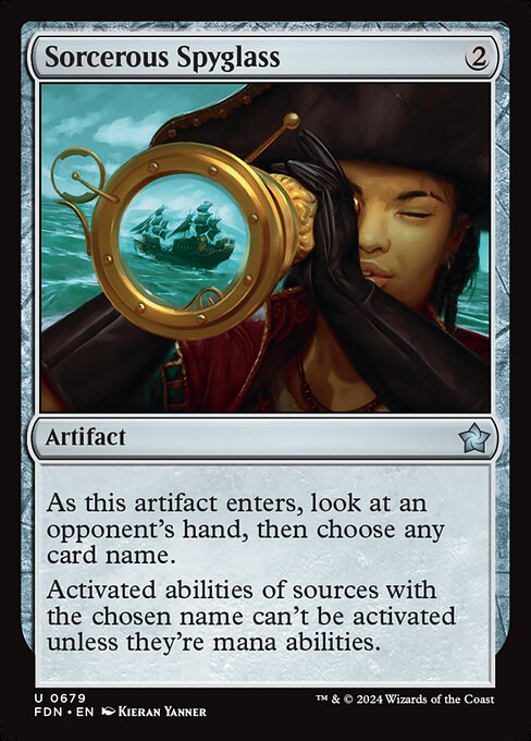 MTG Sorcerous Spyglass FDN 679 Starter Collection Nonfoil